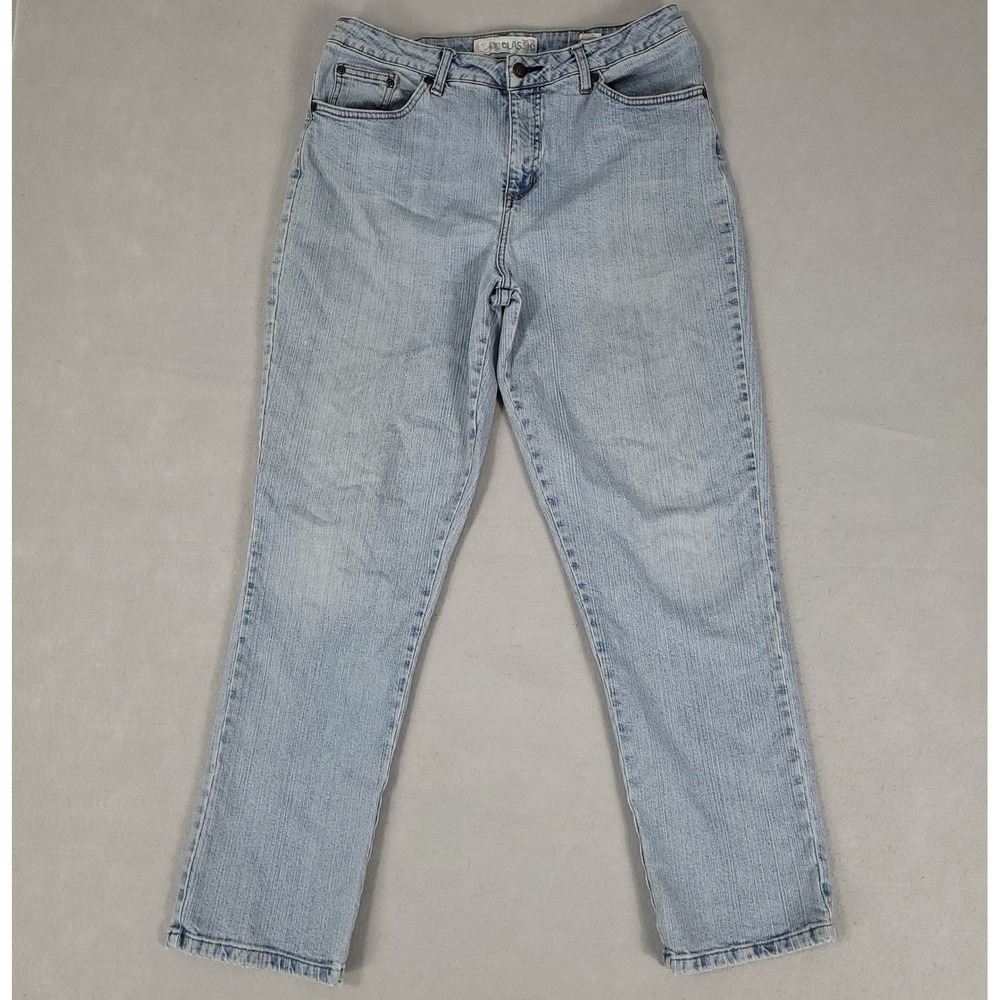 Faded Glory Jeans Women 14 AVG Light Blue Straight Stretch Cotton Denim 1971